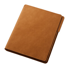 Naklejka premium Vintage brown closed paper folder from top view.