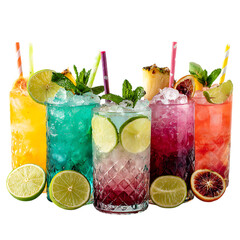 set bundle of colorful exotic refreshing cold png