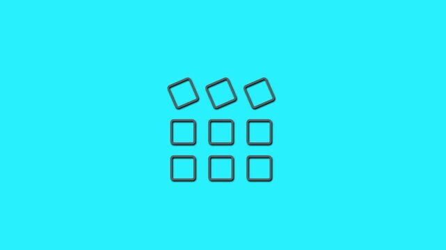 Ui 4k Smooth app icon grid reveal motion with rotation uhd.
