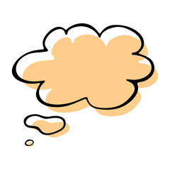 Hand drawn speech bubble Blank empty message box Textbox frame for banners, price tags, stickers, design