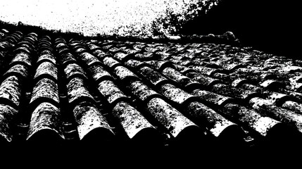 Aged roof tiles pattern