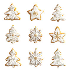 Set of Christmas decorations cookies