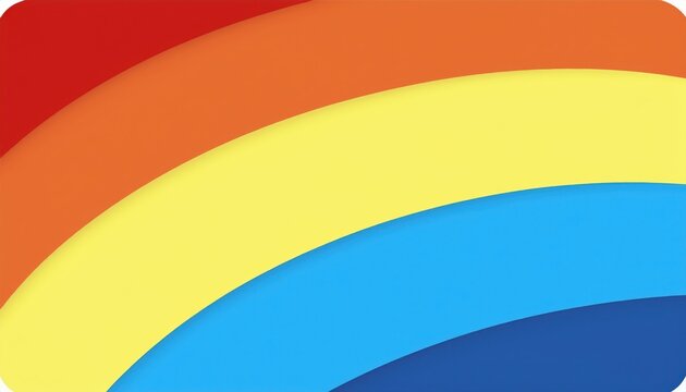 vibrant rainbow color arcs with red orange yellow and blue curves for abstract wallpaper or modern banner background - Powered by Adobe