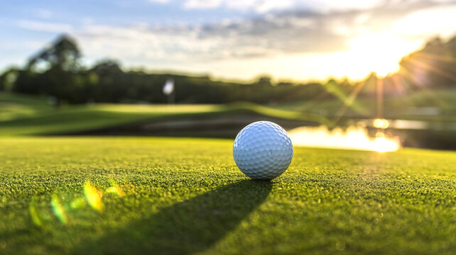 golf ball on green