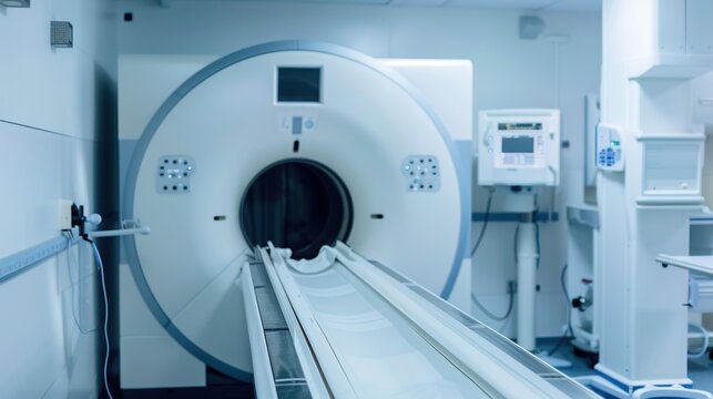High - Resolution Hospital CT Equipment Images，showcase  CT equipment in hospital settings， Ideal for medical students, hospital brochures, or research institutions .