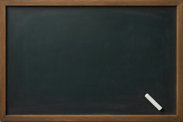 blank blackboard with chalk