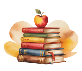 books and apple, back to school, world education day