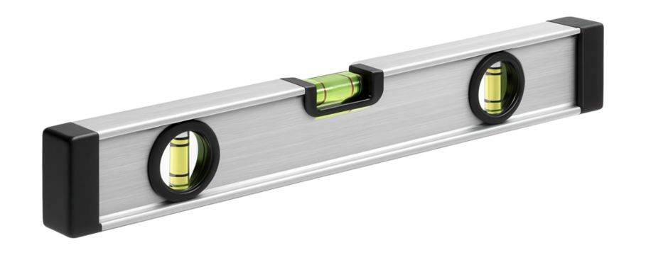 Aluminum spirit level tool.