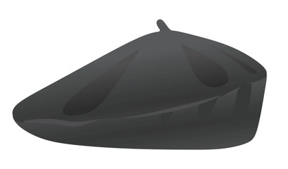 Black beret hat. vector illustration	

