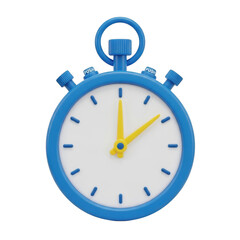 3d stopwatch isolated on transparent background