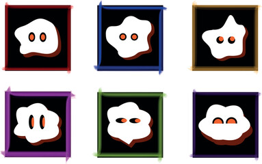 Vibrant Retro Smiley Sticker Collection: Colorful Cartoon Faces, Playful Comic Characters, and Fun Quote Patch Shapes for a Happy Throwback Vibe