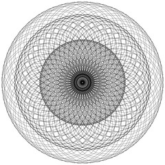 Mandala art abstract black and white minimal style for tattoo or screen printing on fabric, mugs and bowls.