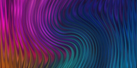 Abstract colorful wavy lines background with smooth gradient texture