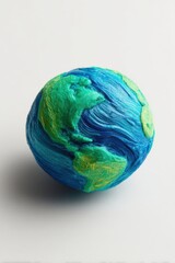 Abstract globe, painted textured sphere