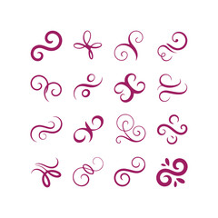 Obraz premium Elegant abstract swirl vector design elements for decoration, invitations, logos, patterns, and backgrounds. Perfect for modern branding, ornamental art, and creative projects.