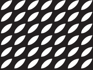 Obraz premium Diagonal white ellipses on black grid create a bold optical pattern—ideal for modern textiles, wallpapers, packaging, and visually striking decorative surfaces.