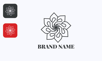 Obraz premium Elegant Modern Unique Simple Flower Logo Design