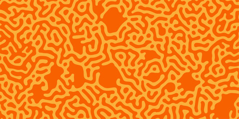 A vibrant, seamless tiger skin pattern with a brown and yellow textured backdrop