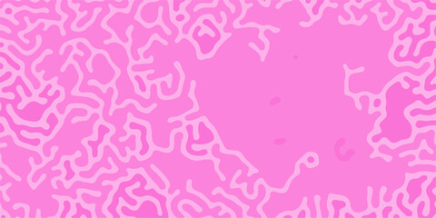 Seamless floral pink and purple wallpaper with hearts and butterfly symbols