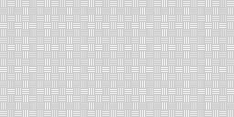 Abstract overlap vector black and gray gradient Pattern grid metal lines fabric square background. seamless fabric geomatics overlapping create retro line pattern design.	
