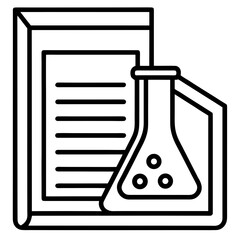 Scientific Document Line Art Icon Vector