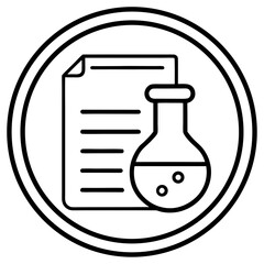 Scientific Document Line Art Icon Vector
