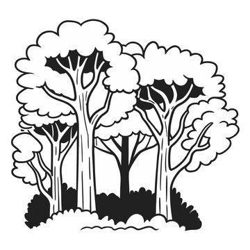 vector illustration of a tree with roots