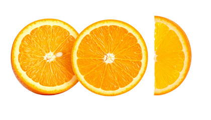 Fototapeta premium Vibrant Orange Fruit Slice Bundle Pack, isolated on transparent background
