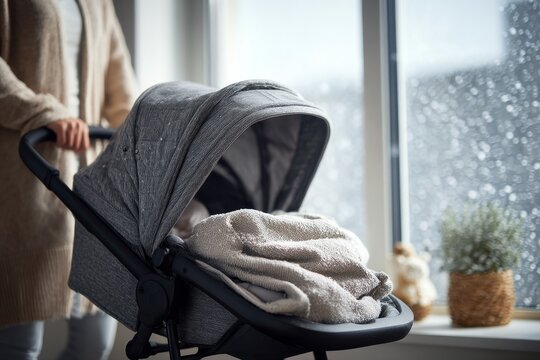 This cozy baby stroller is ideal for rainy day outings, offering parents a reliable and stylish solution to keep their little ones comfortable. Perfect for enhancing your parenting experience and - Powered by Adobe