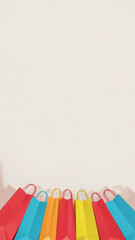 Colorful shopping bags representing black friday deals and discounts