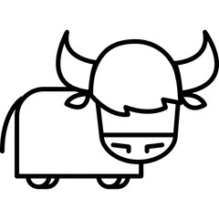 cow cartoon coloring page