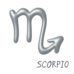 3d scorpio zodiac sign Astrology clipart Element for design