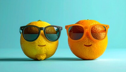 lemon,orange,fruit,funny,creative,concept,sunglasses,smile,face,expression,citrus,summer,playful,quirky,unique,design,artistic,stylish,decorative,bright,colorful,cheerful,happy,character,imaginative,i