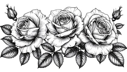 Elegant black and white rose bouquet