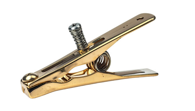 Gold-colored welding clamp