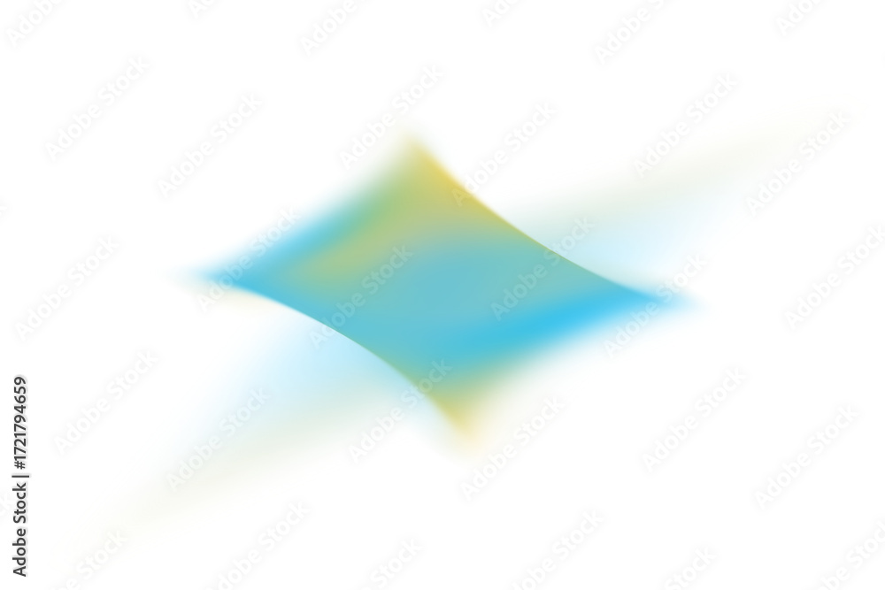 Poster abstract blue and yellow light beam wave with glowing motion blur effect isolated on transparent bac