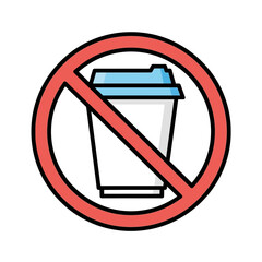 No Coffee Allowed Icon Design for Restricted Areas