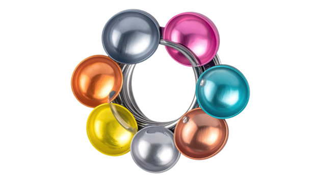 Colorful spherical ring design