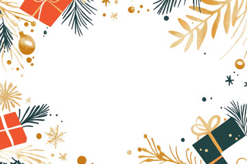 PNG Christmas minimal light border illustration decorations celebration.