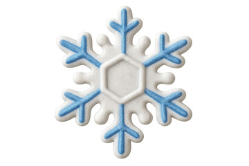 Fototapeta premium Snowflake cookie christmas winter holiday decoration transparent background