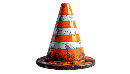 Worn traffic cone
