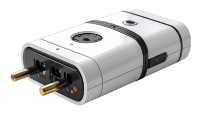 White rectangular power adapter