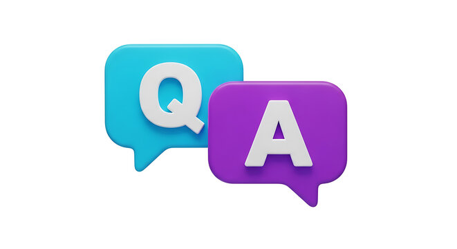Questions and answers chat bubbles communication concept