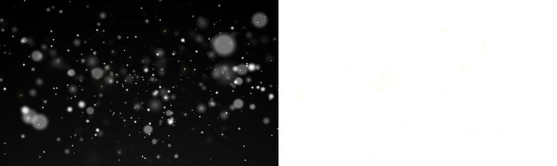 Png overlay photo featuring a blend of soft white bokeh lights on a dark background, creating a...