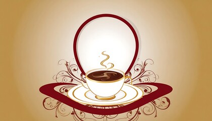 Elegant coffee cup graphic design