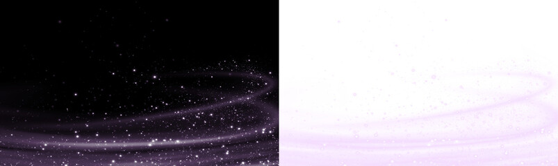 Obraz premium Abstract png overlay featuring swirling particles on a contrasting black and white background, creating a dynamic visual effect for creative design projects and artistic applications