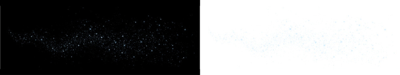 Sparkling glitter overlay on black and white backgrounds, creating a magical effect for creative projects, enhancing visual storytelling and design possibilities