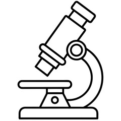Scientific Microscope Line Art Illustration