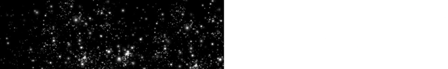 Black and white PNG overlay featuring sparkling stars and a soft gradient background, ideal for creative projects and enhancing visual storytelling with copy space