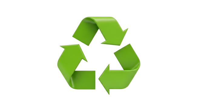 Eco-friendly recycling symbol showing environmental sustainability